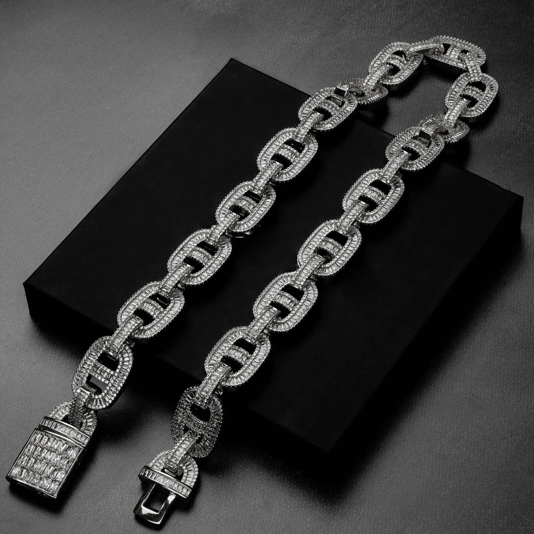 DUBSS - 14mm Sick Baguette Cuban Chain Necklace