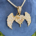 Load image into Gallery viewer, DUBSS - Iced Out Heart Wings Pendant

