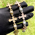 Load image into Gallery viewer, DUBSS - Iced Out Ball Infinity Cross Bracelet
