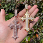 Load image into Gallery viewer, DUBSS - Iced Out Knight Cross Necklace
