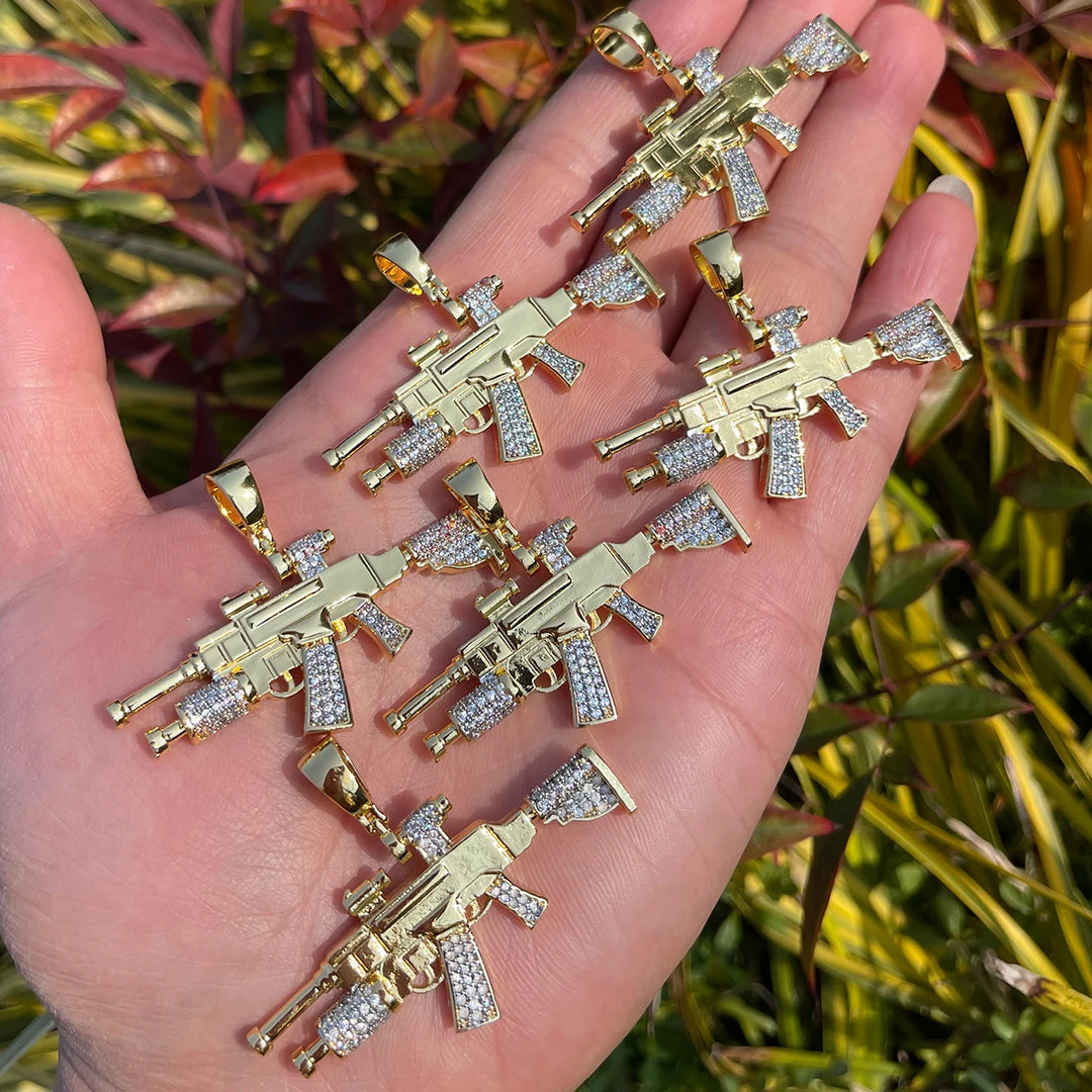 DUBSS - Iced Out M14 Gun Pendant