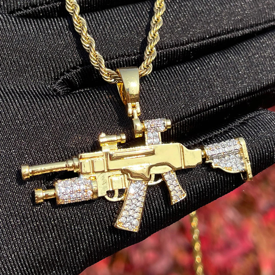 DUBSS - Iced Out M14 Gun Pendant