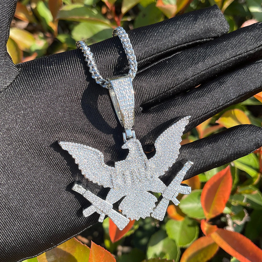 DUBSS - Iced Out Eagle Gang Prong Pendant