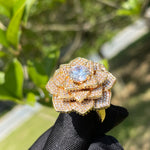 Load image into Gallery viewer, DUBSS - Iced Out Rose Flower Ring
