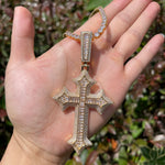 Load image into Gallery viewer, DUBSS - Iced Out Knight Cross Necklace
