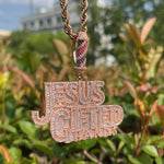 Load image into Gallery viewer, DUBSS - Iced Out Jesus Gifted Hands Pendant
