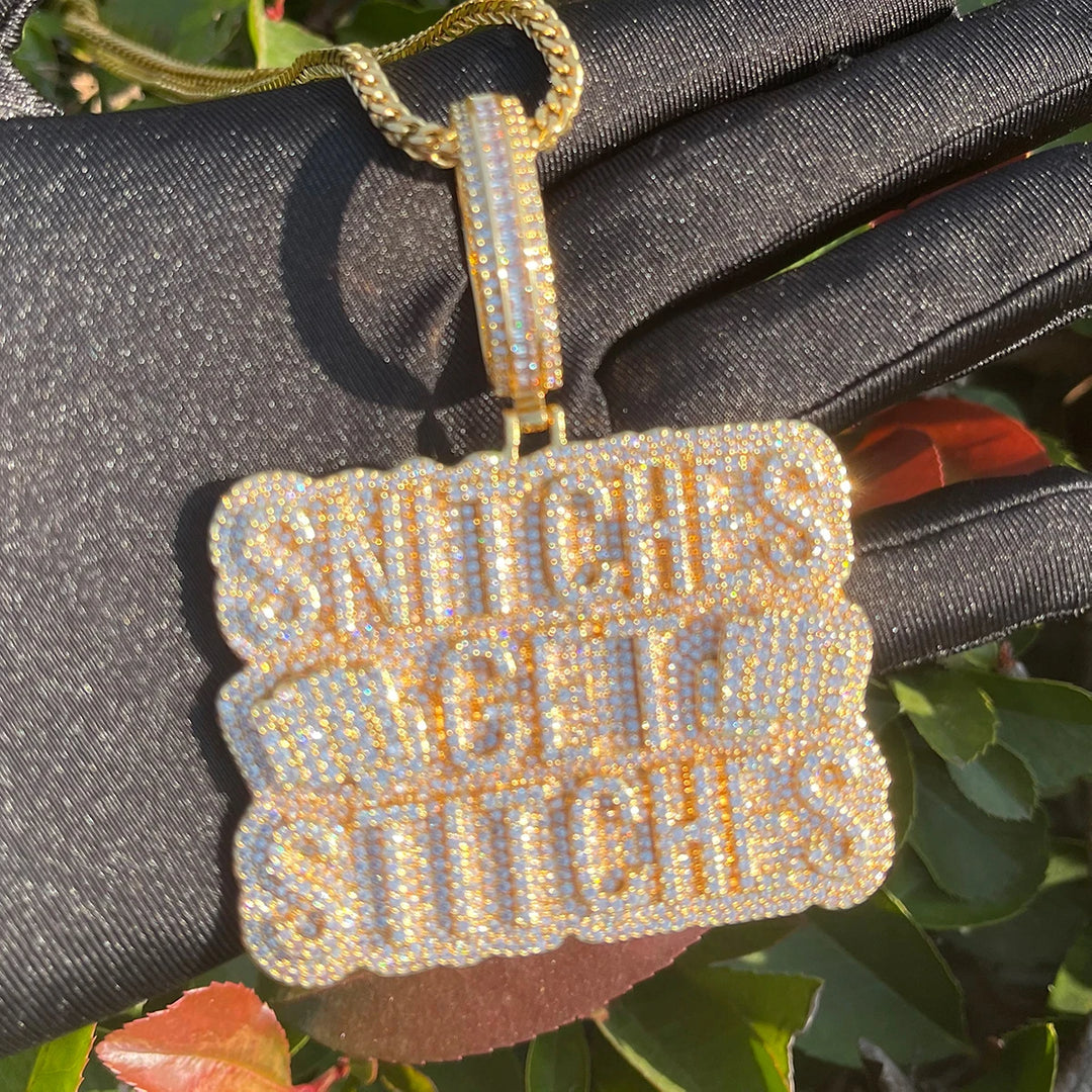 DUBSS - Iced Out Snitches Get Stitches Pendant