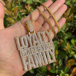 Load image into Gallery viewer, DUBSS - Iced Out Loyalty Makes You Family Pendant
