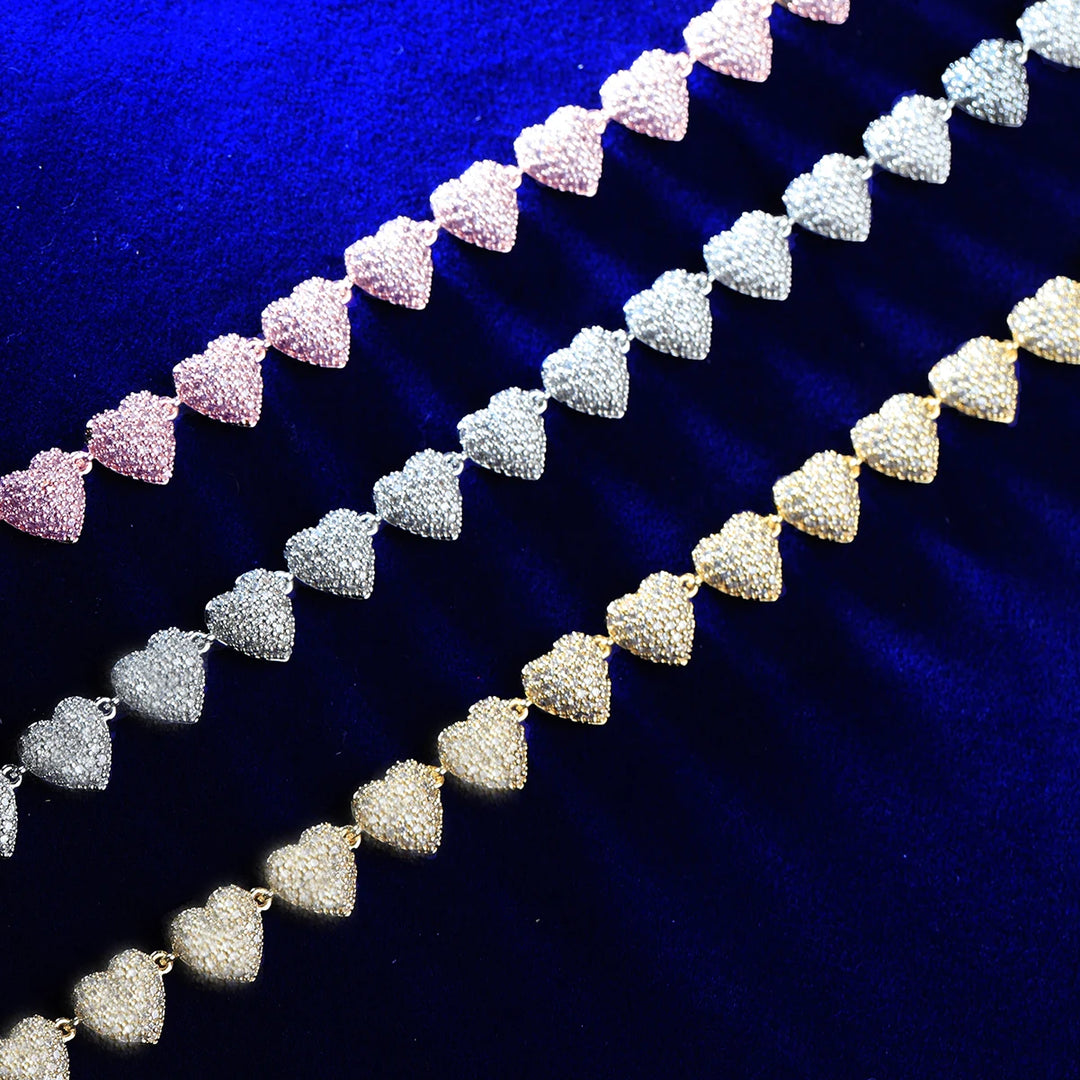 DUBSS - Iced Out Heart Solid Back Necklace