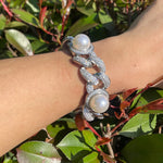 Load image into Gallery viewer, DUBSS - Iced Out Pearl Cuban Bracelet
