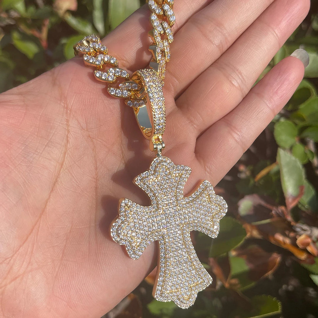 DUBSS - Iced Out Medieval Cross Pendant