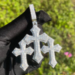 Load image into Gallery viewer, DUBSS - Iced Out Triple Luxury Cross Pendant
