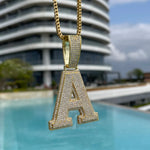 Load image into Gallery viewer, DUBSS - Custom Iced Out Double Layer Single A-Z Letter Pendant
