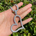 Load image into Gallery viewer, DUBSS - Iced Out Open Heart Pendant
