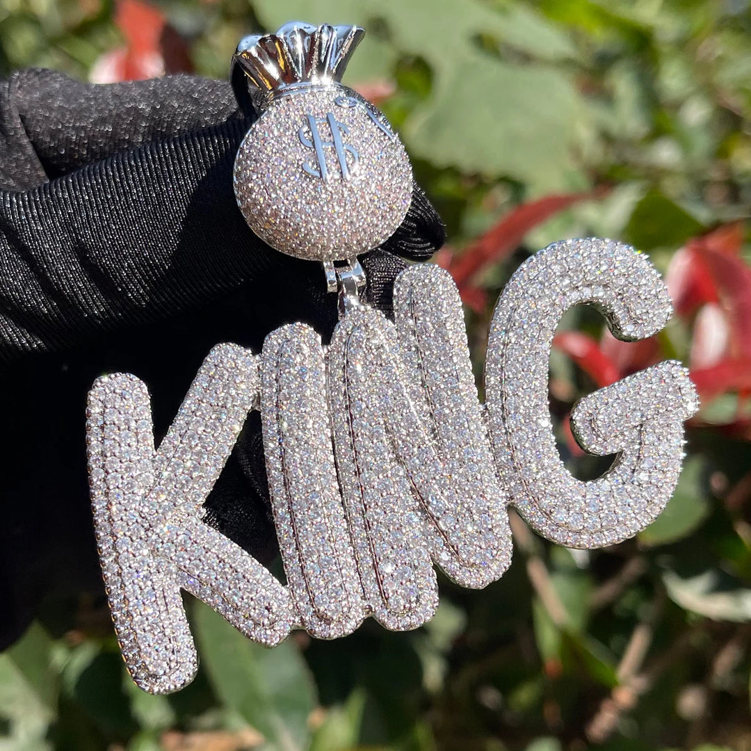 DUBSS - Iced Out Money Bag Letter Pendant