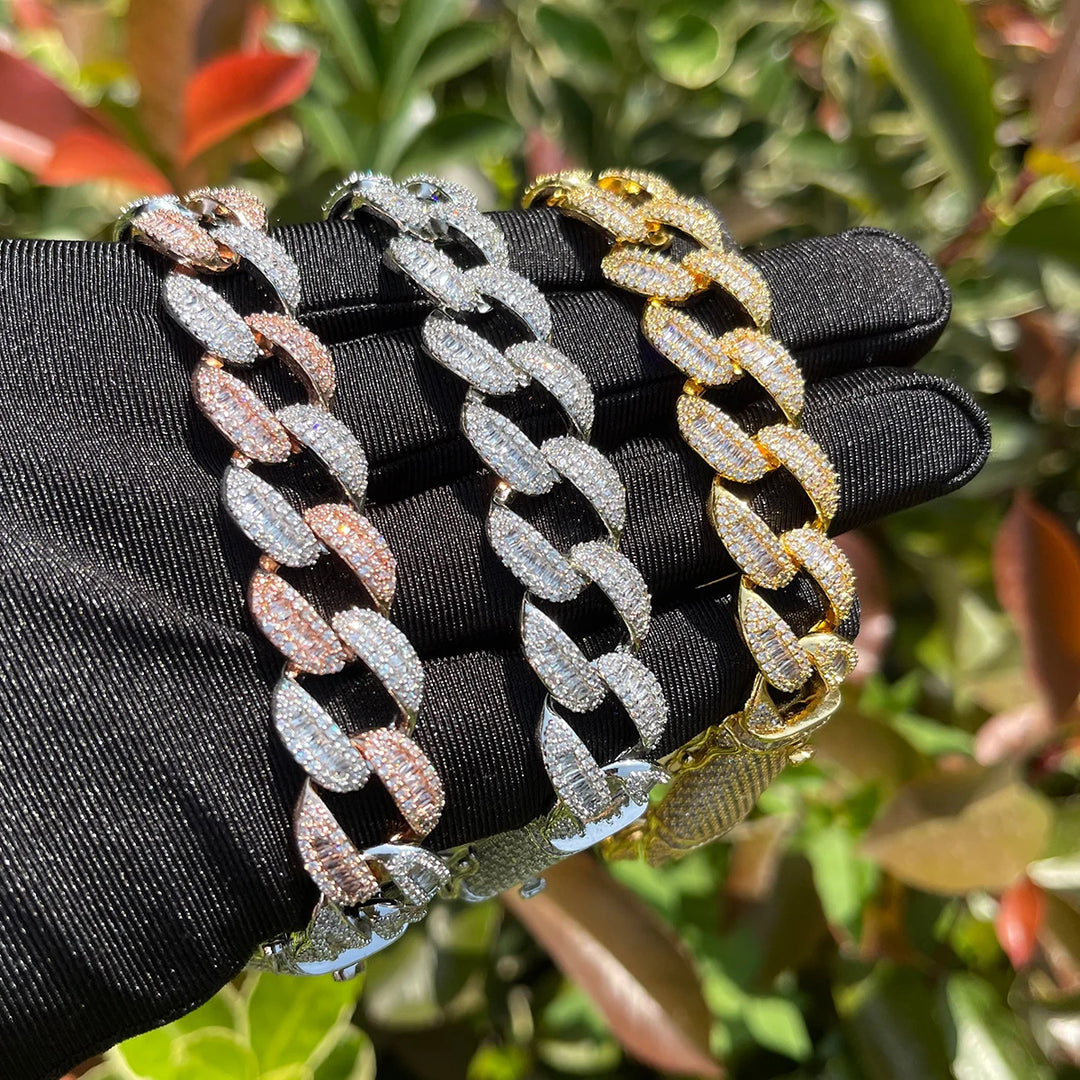 DUBSS - Iced Out 3 Layered Baguette Bracelet