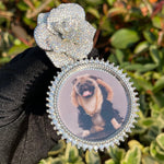 Load image into Gallery viewer, DUBSS - Custom Rose Flower Bail Photo Pendant
