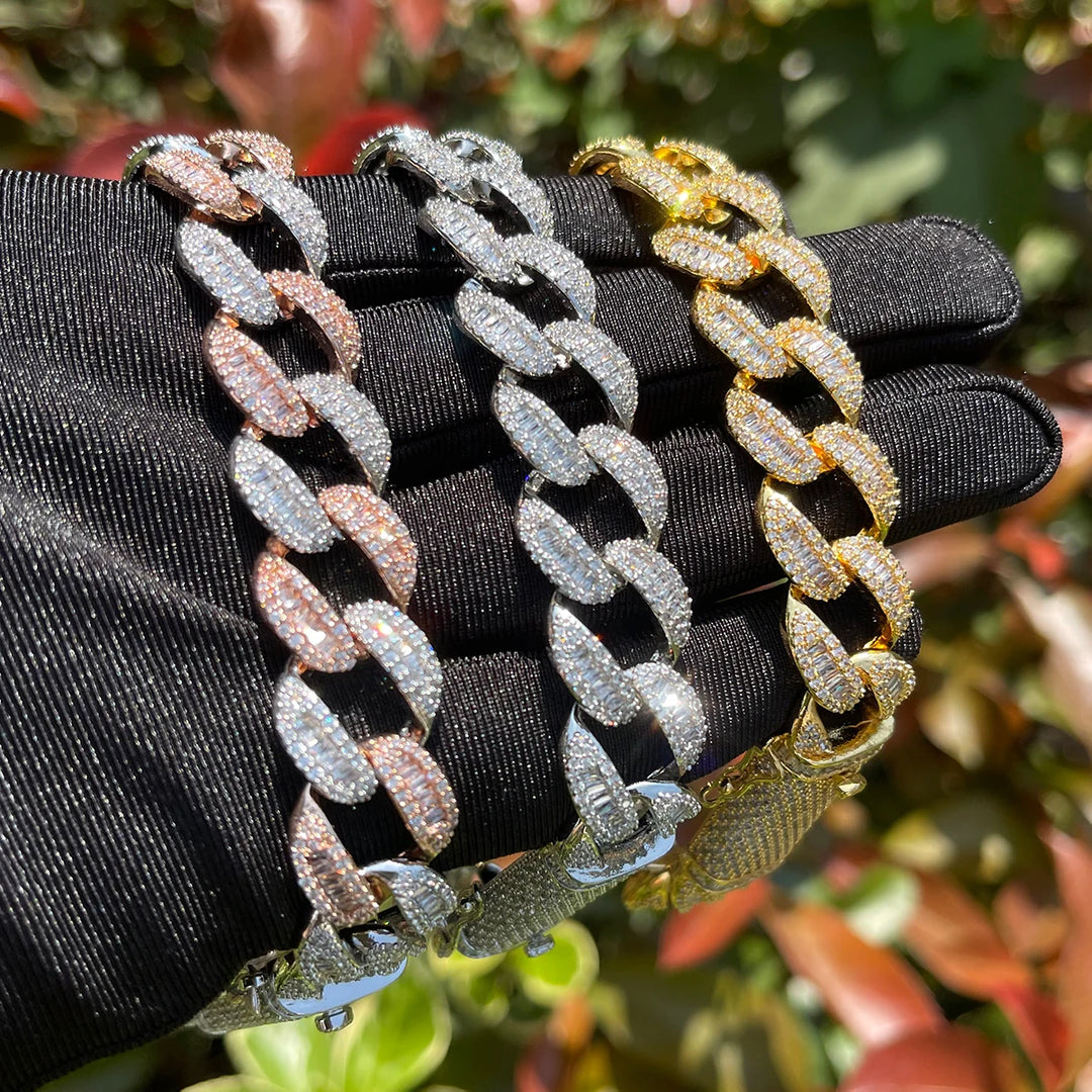 DUBSS - Iced Out 3 Layered Baguette Bracelet