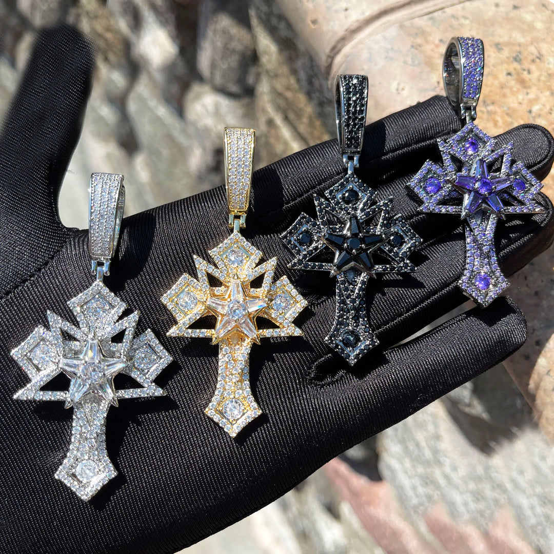 DUBSS - Iced Out Star Cross Pendant