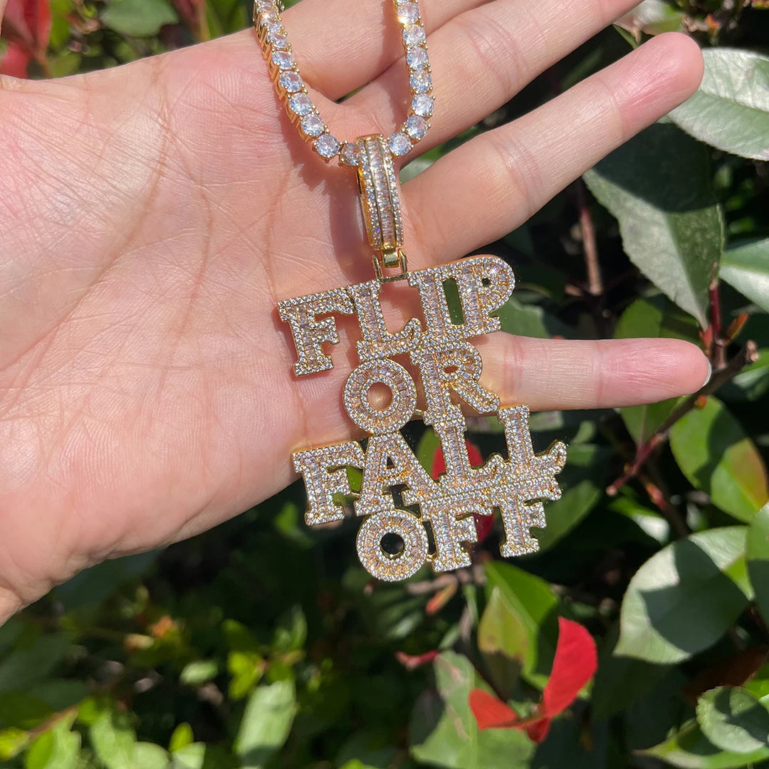 DUBSS - Iced Out Flip Or Fall Off Pendant