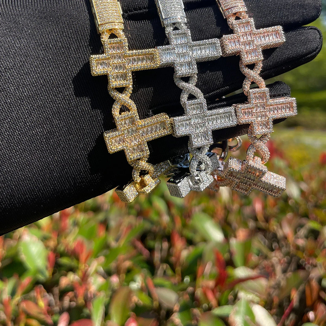 DUBSS - Baguette Cross Infinity Bracelet