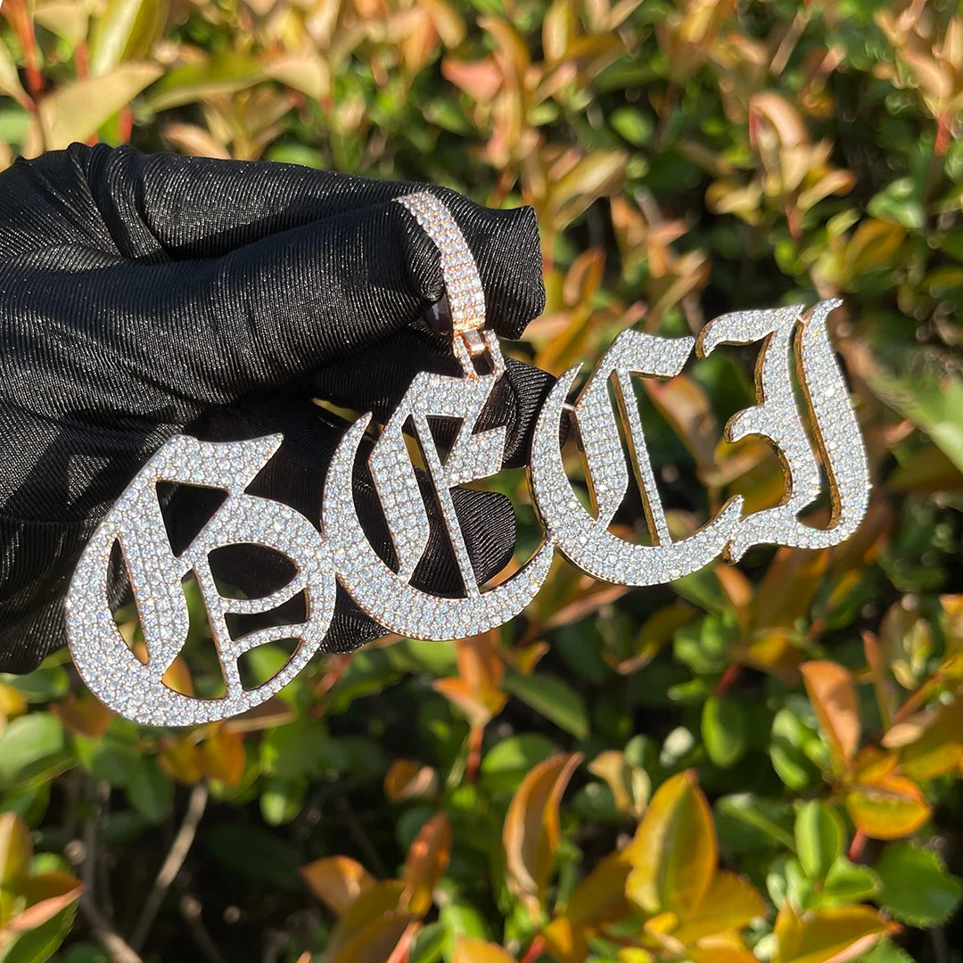 DUBSS - Custom Old Vintage Font Letter Pendant