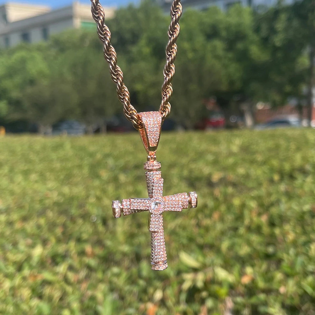 DUBSS - Iced Out Rotor Cross Pendant