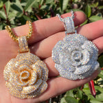 Load image into Gallery viewer, DUBSS - Iced Out Rose Pendant
