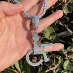 Load image into Gallery viewer, DUBSS - Iced Out Wheel Chair Gang Pendant
