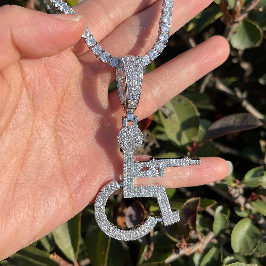 DUBSS - Iced Out Wheel Chair Gang Pendant