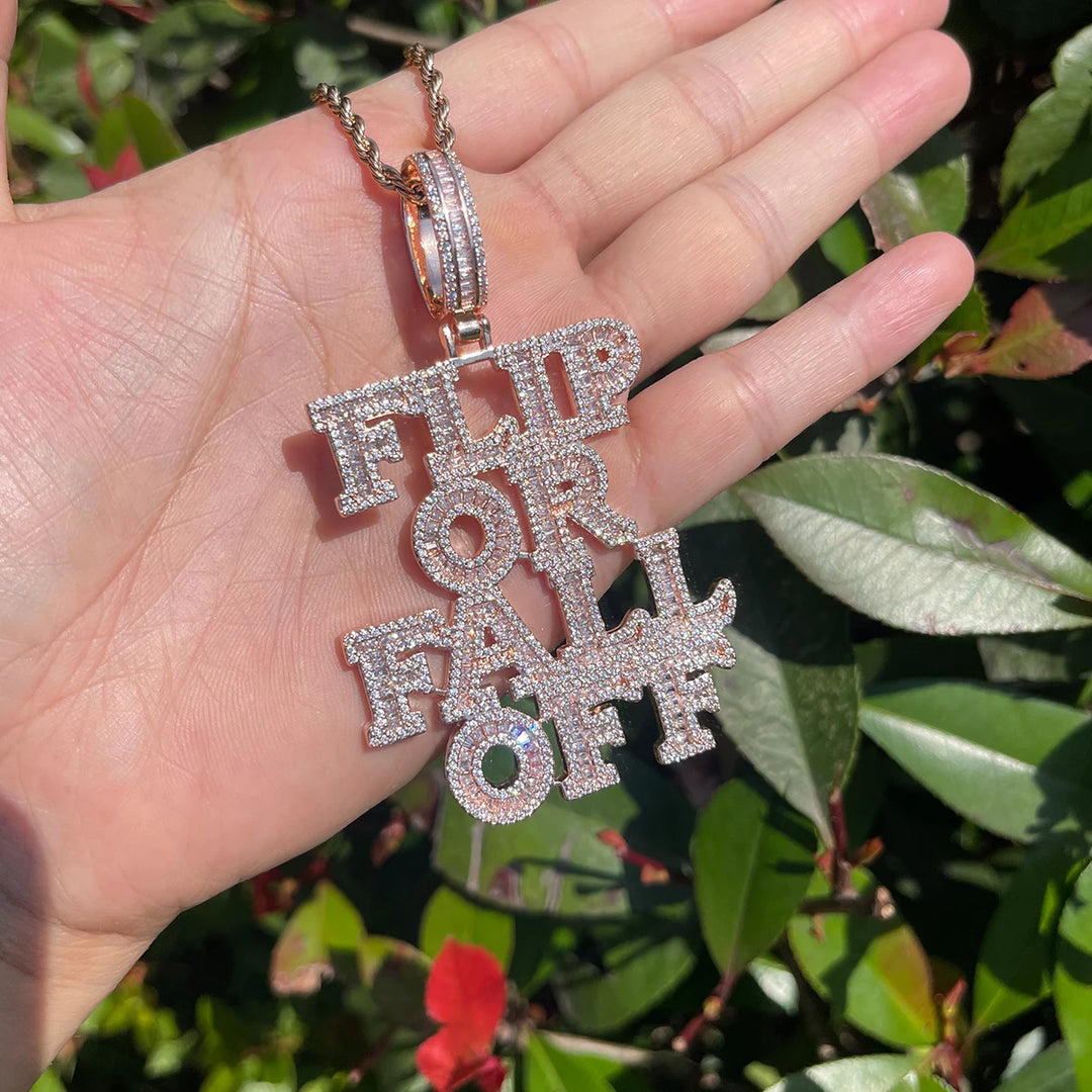 DUBSS - Iced Out Flip Or Fall Off Pendant