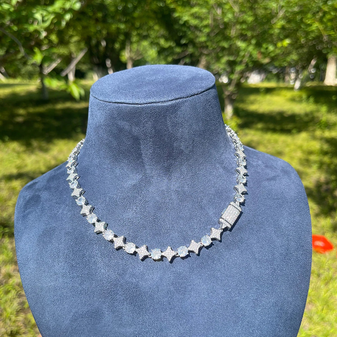 DUBSS - Iced Out Prong Dot Star Chain