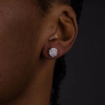 Load image into Gallery viewer, DUBSS - 8mm Iced Linear Round Cluster Earring
