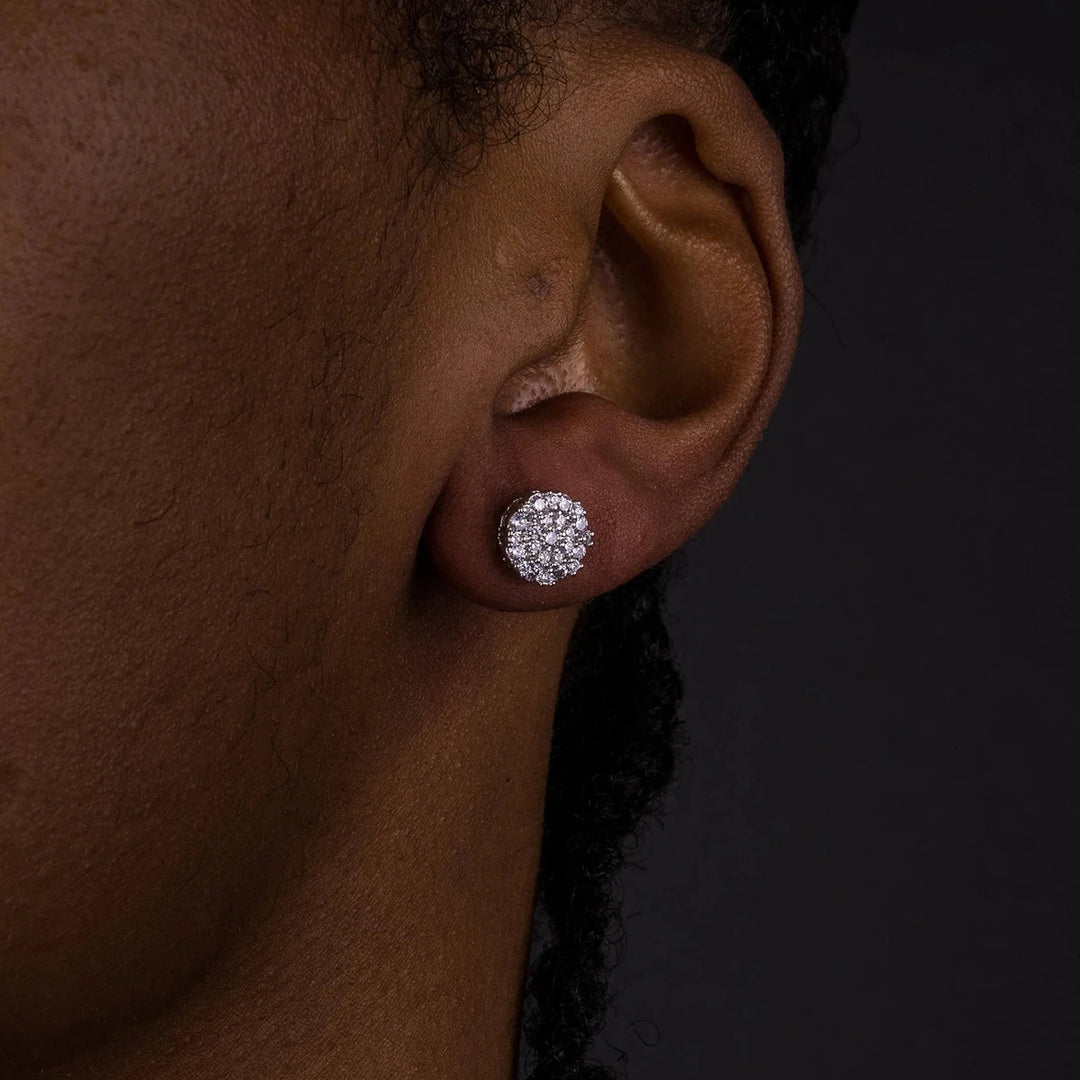 DUBSS - 8mm Iced Linear Round Cluster Earring