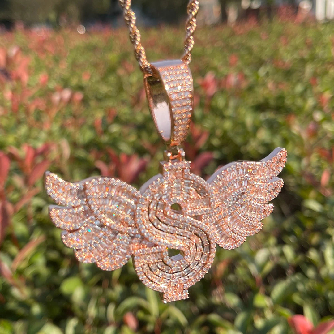 DUBSS - Iced Dollar Wing Pendant