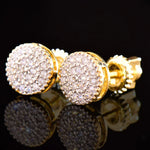 Load image into Gallery viewer, DUBSS - 8mm Iced Linear Round Cluster Earring
