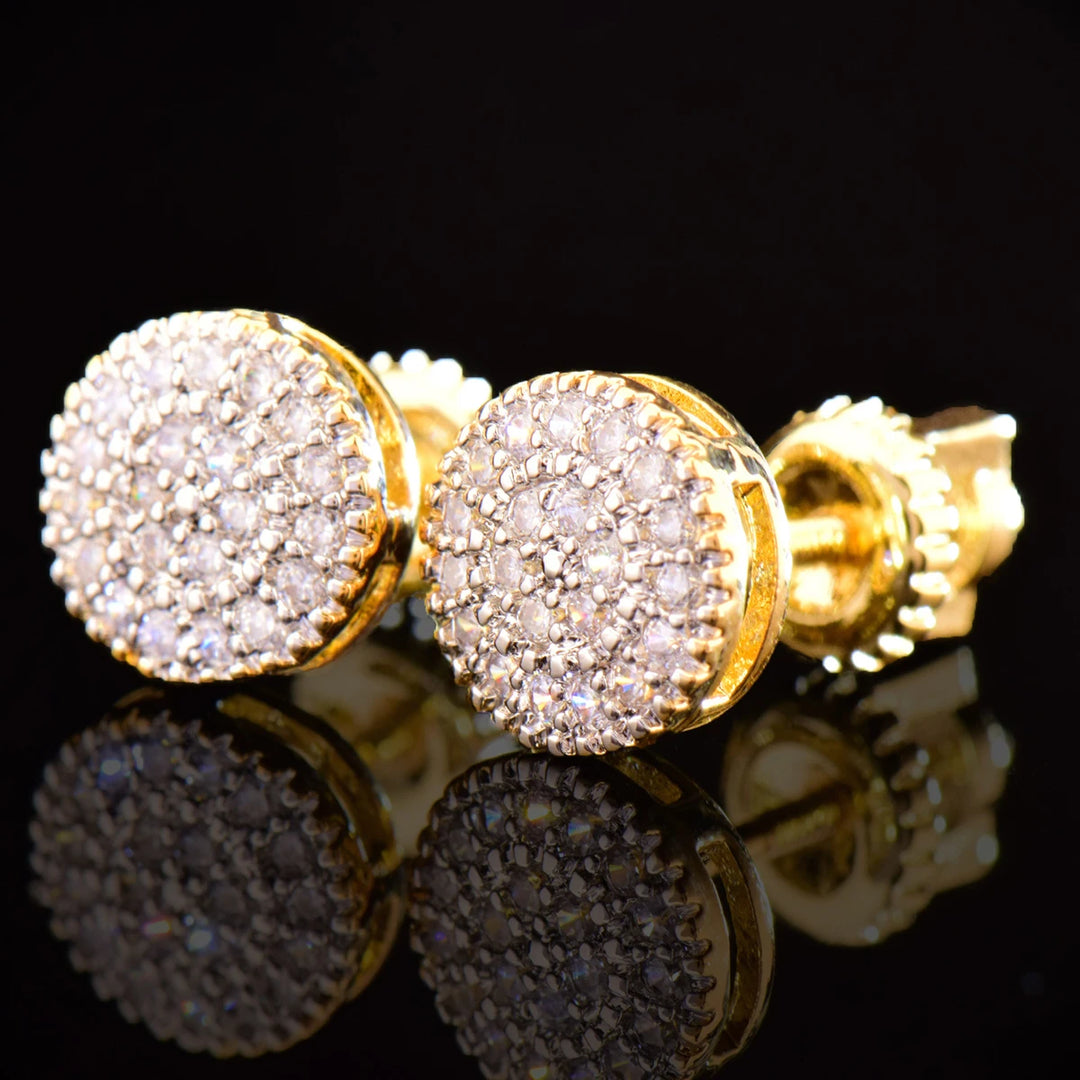 DUBSS - 8mm Iced Linear Round Cluster Earring