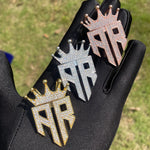 Load image into Gallery viewer, DUBSS - Iced Out Crown Reverse R Pendant
