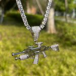 Load image into Gallery viewer, DUBSS - Iced Out Gun Master Pendant
