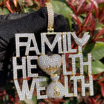 Load image into Gallery viewer, DUBSS - Iced Out Family Health Wealth Pendant
