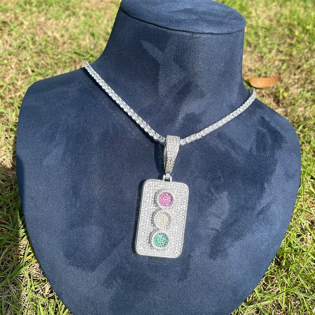 DUBSS - Iced Out Traffic Light Pendant