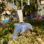 Load image into Gallery viewer, DUBSS - Iced Out Dolphin Pendant
