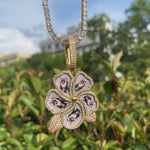 Load image into Gallery viewer, DUBSS - Iced Out Custom Flower Photo Pendant
