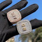 Load image into Gallery viewer, DUBSS - 3mm Custom Name Iced Out The Goat Ring
