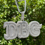 Load image into Gallery viewer, DUBSS - Custom Filled Baguette Letter Pendant
