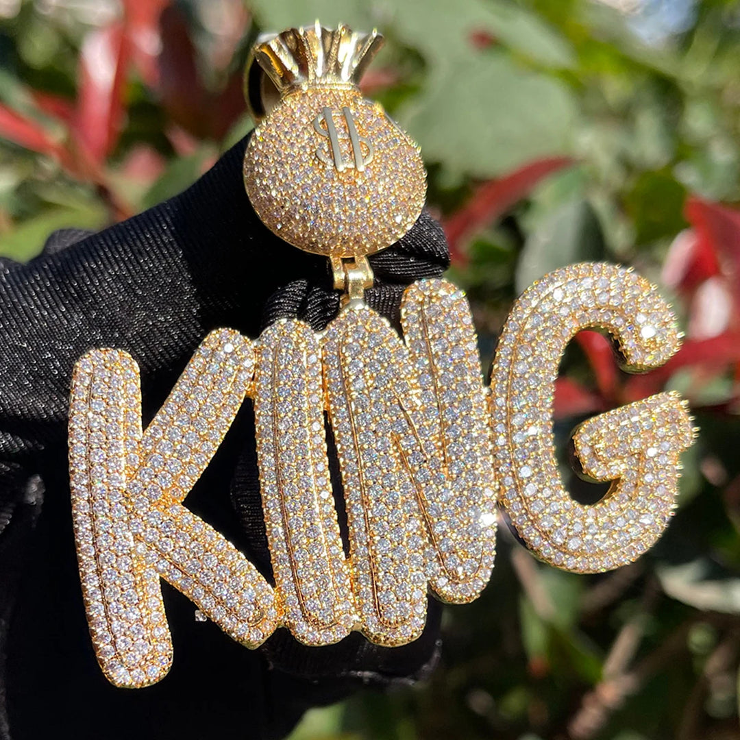 DUBSS - Iced Out Money Bag Letter Pendant