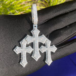 Load image into Gallery viewer, DUBSS - Iced Out Triple Luxury Cross Pendant
