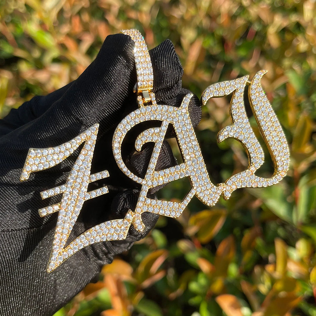 DUBSS - Custom Old Vintage Font Letter Pendant