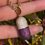 Load image into Gallery viewer, DUBSS - Iced Out Tiny Pill Pendant
