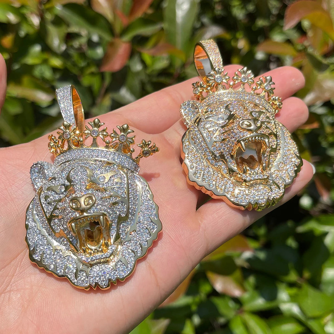 DUBSS - Iced Out Lion Crown Pendant